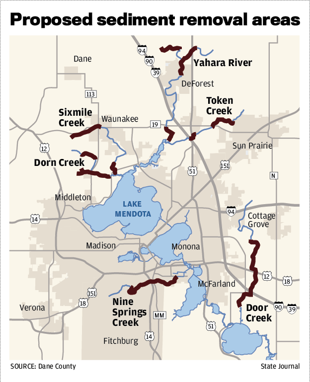 Proposed sediment removal areas